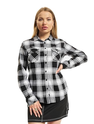 Brandit Amy Flanell Checkshirt Girl-Hemd schwarz/weiß - XXL von Brandit