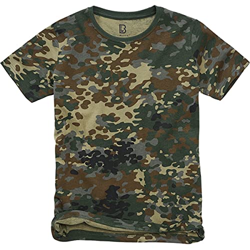 Brandit Army T-Shirt Kinder Armee Bundeswehr Shirt Kids BW UNTERHEMD Uni & CAMO, Größe:L (146/152), Farbe:Flecktarn von Brandit