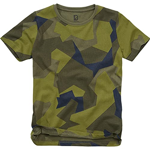 Brandit Army T-Shirt Kinder Armee Bundeswehr Shirt Kids BW UNTERHEMD Uni & CAMO, Größe:L (146/152), Farbe:M90-Tarn von Brandit