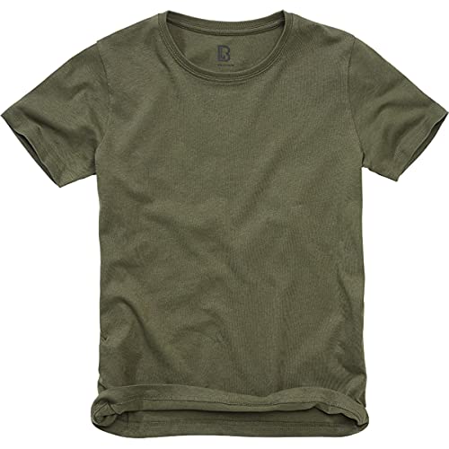 Brandit Army T-Shirt Kinder Armee Bundeswehr Shirt Kids BW UNTERHEMD Uni & CAMO, Größe:L (146/152), Farbe:Oliv von Brandit