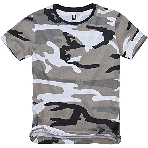 Brandit Army T-Shirt Kinder Armee Bundeswehr Shirt Kids BW UNTERHEMD Uni & CAMO, Größe:L (146/152), Farbe:Urban von Brandit