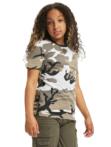 Brandit Army T-Shirt Kinder Armee Bundeswehr Shirt Kids BW UNTERHEMD Uni & CAMO, Größe:L (146/152), Farbe:Woodland von Brandit