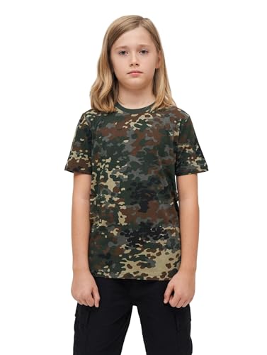 Brandit Army T-Shirt Kinder Armee Bundeswehr Shirt Kids BW UNTERHEMD Uni & CAMO, Größe:XXL (170/176), Farbe:Flecktarn von Brandit