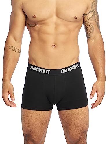 Brandit Boxershort Logo, 2er Pack, Black und Black, Größe 3XL von Brandit