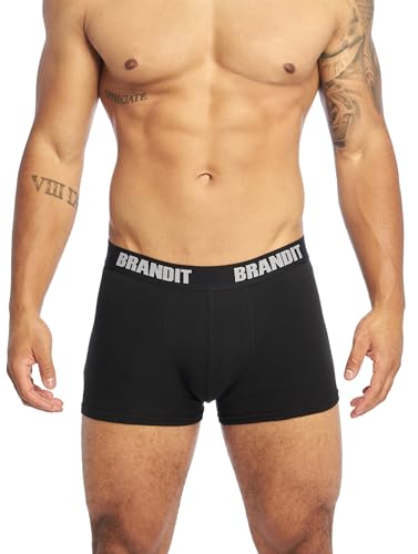 Brandit Boxershort Logo, 2er Pack, Black und Black, Größe XXL von Brandit