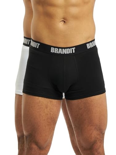 Brandit Boxershort Logo, 2er Pack, White und Black, Größe L von Brandit