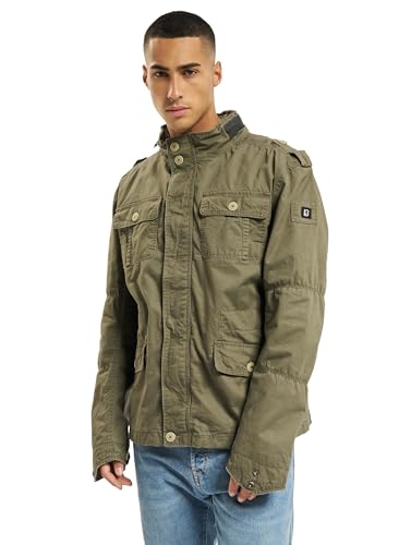 Brandit JACKE BRITANNIA SOMMER VINTAGE HERREN ÜBERGANGSJACKE ARMY OUTDOOR JACKE, Größe:5XL, Farbe:Oliv von Brandit