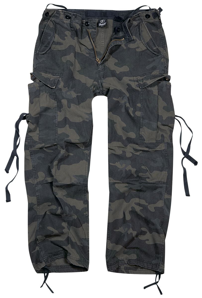 Brandit - Camouflage/Flecktarn Cargohose - M65 Vintage Trousers - S bis 5XL - für Männer - Größe 4XL - darkcamo von Brandit
