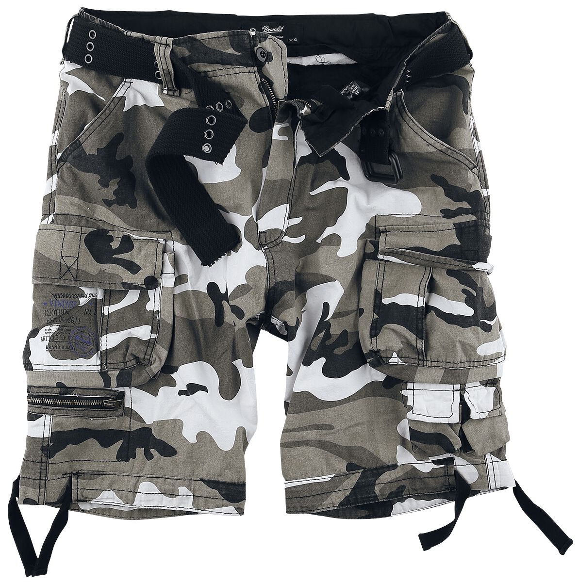 Brandit - Camouflage/Flecktarn Short - Savage Vintage Shorts - S bis 6XL - für Männer - Größe 4XL - snowcamo von Brandit
