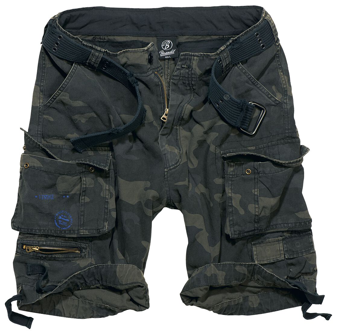 Brandit - Camouflage/Flecktarn Short - Savage Vintage Shorts - S bis 7XL - für Männer - Größe M - darkcamo von Brandit