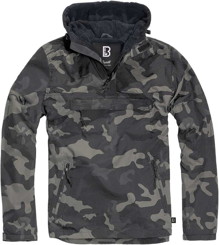 Brandit - Camouflage/Flecktarn Windbreaker - M bis 5XL - für Männer - Größe 3XL - darkcamo von Brandit