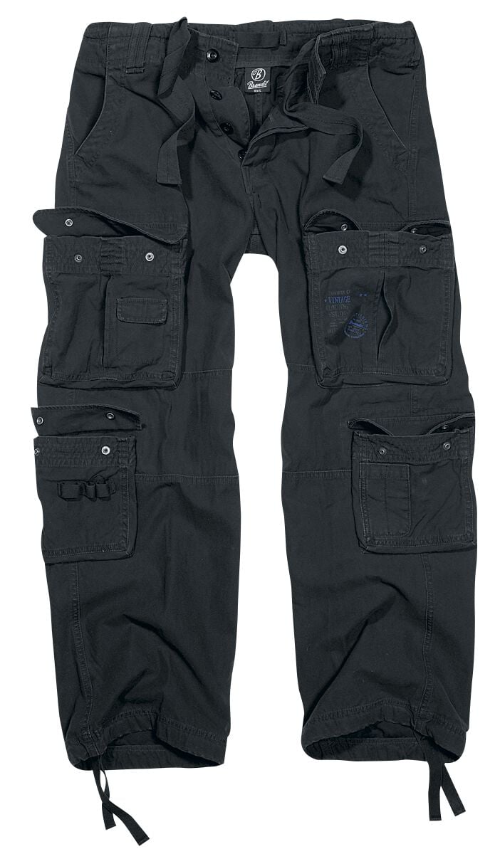 Brandit Cargohose - Pure Vintage Trousers - S bis 7XL - für Männer - Größe XL - schwarz von Brandit