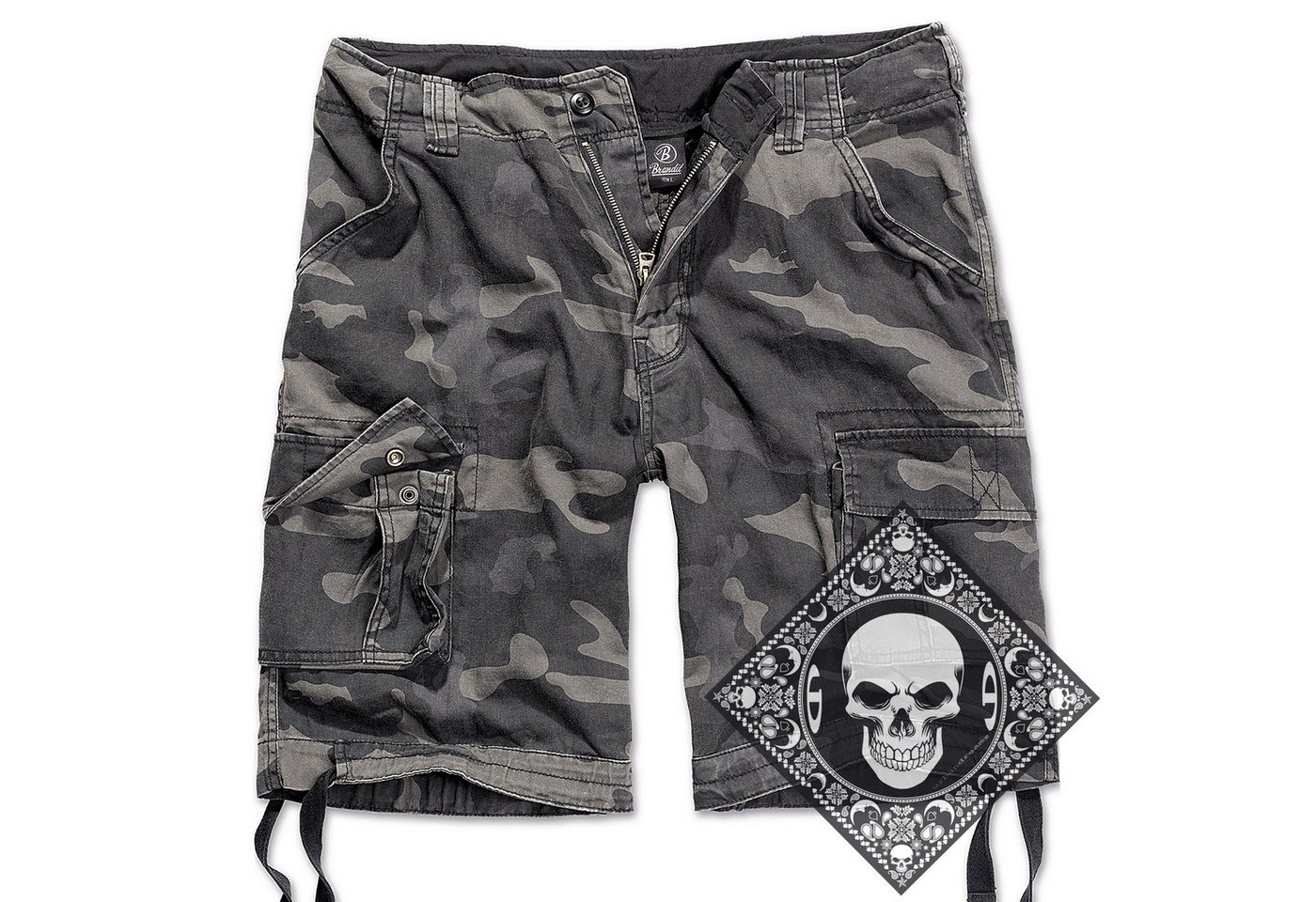 Brandit Cargoshorts Cargo Shorts kurze Hose Legend Army mit UD Bandana Brandit Cargoshorts Cargo Shorts kurze Hose Legend Army mit UD Bandana von Brandit