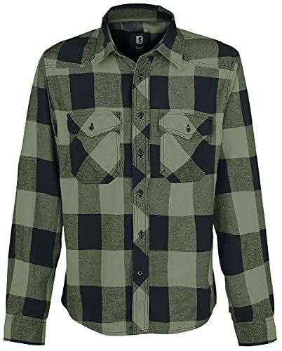 Brandit Check Shirt Black+Olive 4XL von Brandit