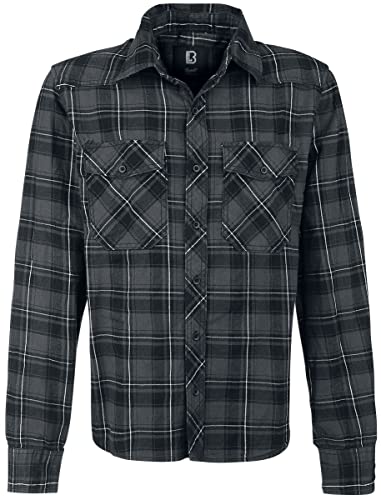 Brandit Check Shirt Herren Baumwoll Hemd 3XL Grau/Schwarz/Weiß von Brandit