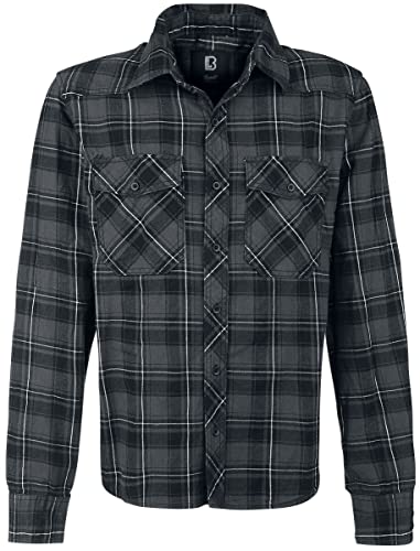 Brandit Check Shirt Herren Baumwoll Hemd 4XL Grau/Schwarz/Weiß von Brandit