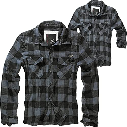 Brandit Check Shirt Herren Baumwoll Hemd 5XL Black-grey von Brandit