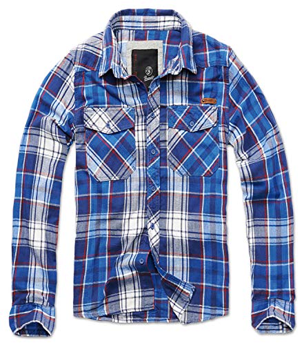Brandit Check Shirt Long Sleeve, Farbe: Navy, Größe: 5XL von Brandit