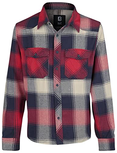 Brandit Checkshirt, red+Anthra, 4XL von Brandit