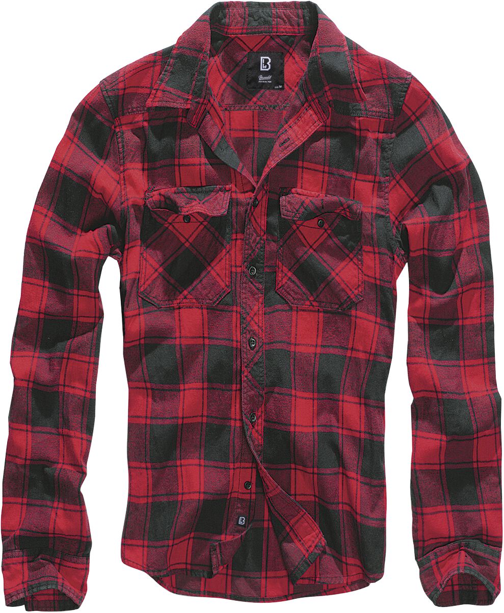 Brandit Checkshirt Flanellhemd rot schwarz in 7XL von Brandit