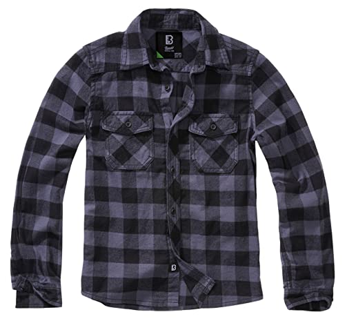 Brandit Checkshirt Kids Black/Grey Gr. 122/128 von Brandit