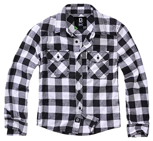 Brandit Kids Check Shirt Long Sleeve, Farbe: White/Black, Größe: S 122 Brandit Kids Check Shirt Long Sleeve, Farbe: White/Black, Größe: S 122 von Brandit