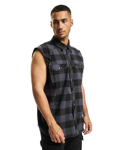Brandit Check Shirt Sleeveless, Farbe: Black/Grey, Größe: 6XL Brandit Check Shirt Sleeveless, Farbe: Black/Grey, Größe: 6XL von Brandit