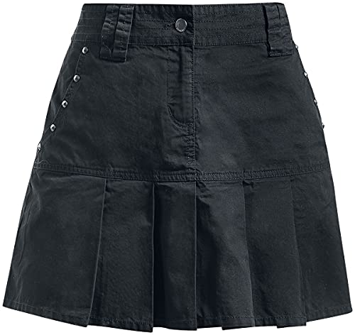 Brandit Dale Skirt Frauen Mittellanger Rock schwarz L 100% Baumwolle Basics von Brandit