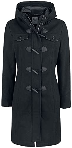 Brandit Damen Dufflecoat Long Mantel, Schwarz (Black 2), X-Large von Brandit