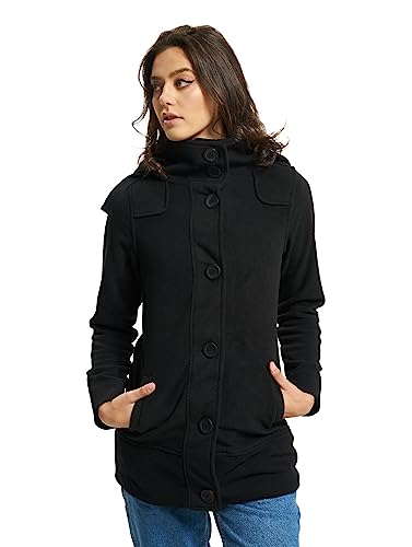 Brandit Damen Women Square Fleece Jacket Mantel, Black, 3XL von Brandit