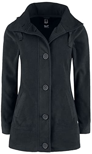 Brandit Damen Women Square Fleece Jacket Mantel, Black, 4XL von Brandit