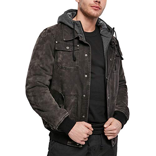 Brandit Dayton Jacke Charcoal-grau, incl. herausnehmbarem Sweateinsatz, Größe L- von Brandit