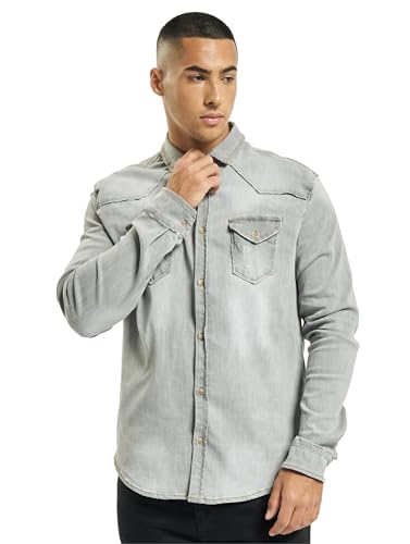 Brandit Denimshirt Riley - Grey - L von Brandit