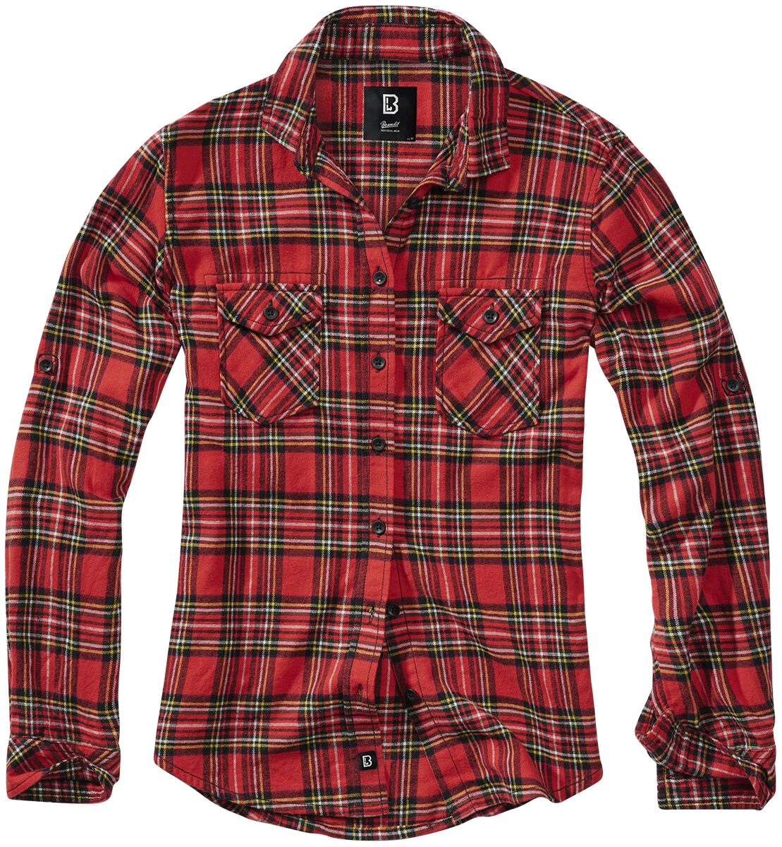 Brandit Flanellhemd - Amy Tartan Flanell Checkshirt - 3XL bis 5XL - für Damen - Größe 3XL - rot/schwarz von Brandit
