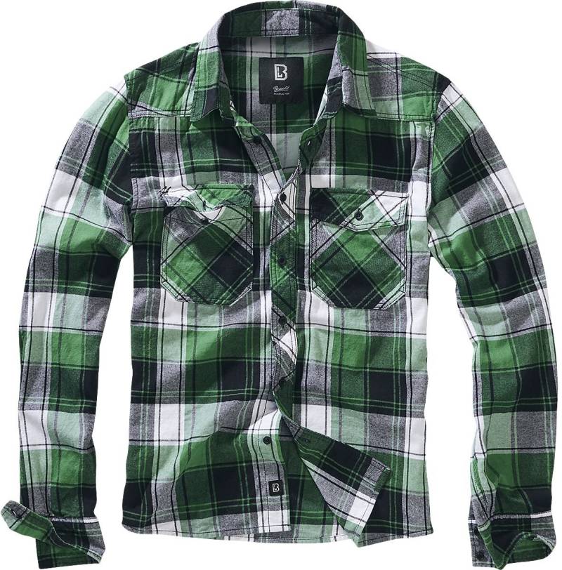 Brandit Flanellhemd - Checkshirt - S bis 3XL - für Männer - Größe 3XL - grün/schwarz von Brandit