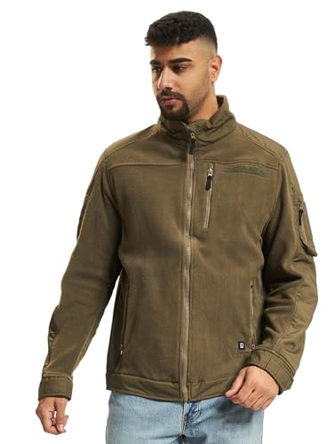 Brandit Fleece Ripstop Jacket, Farbe: olive, Größe: L von Brandit
