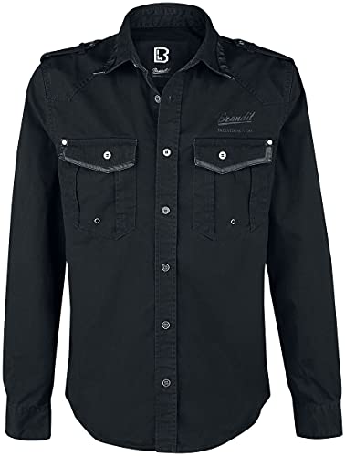 Brandit Frank Shirt Longsleeve, Black, XL von Brandit