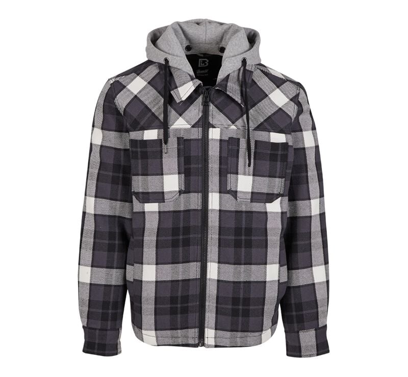 Brandit Heavy Twill Jacket Übergangsjacke schwarz weiß in M von Brandit