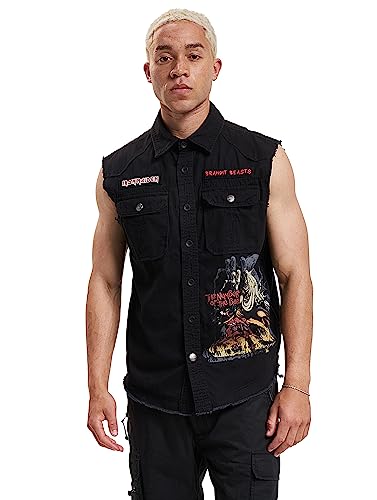 Brandit Herren Iron Maiden Vintage Shirt Sleeveless NOTB Hemd, Black, S von Brandit