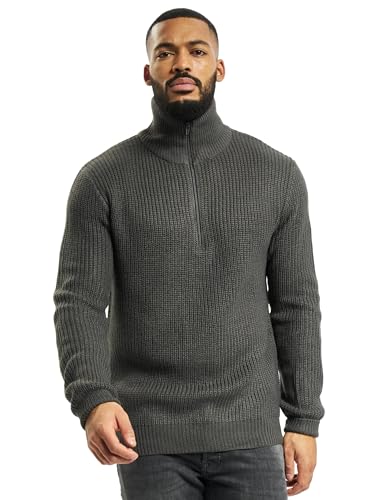 Brandit Bundeswehr Troyer NEU BW Pullover MIT REIßVERSCHLUSS Marine Strick Rolli Pulli, Größe:5XL, Farbe:Anthrazit von Brandit