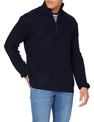 Bundeswehr Troyer NEU BW Pullover MIT REIßVERSCHLUSS Marine Strick Rolli Pulli, Größe:5XL, Farbe:Navy Blau von Brandit