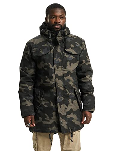 Brandit Herren Marsh Lake Teddyparka, darkcamo, S von Brandit