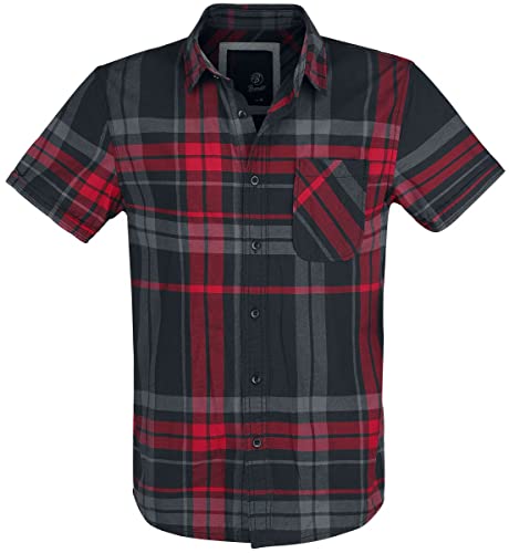 Brandit Herren Mike Freizeithemd, Mehrfarbig (Red Black 41), XX-Large von Brandit