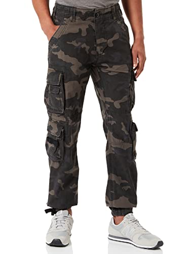 Brandit Hose Pure Vintage Slim Fit, Größe:M, Farbe:Darkcamo von Brandit