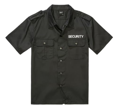 Brandit Security US Shirt Short Sleeve, Farbe: Black, Größe: 5XL von Brandit
