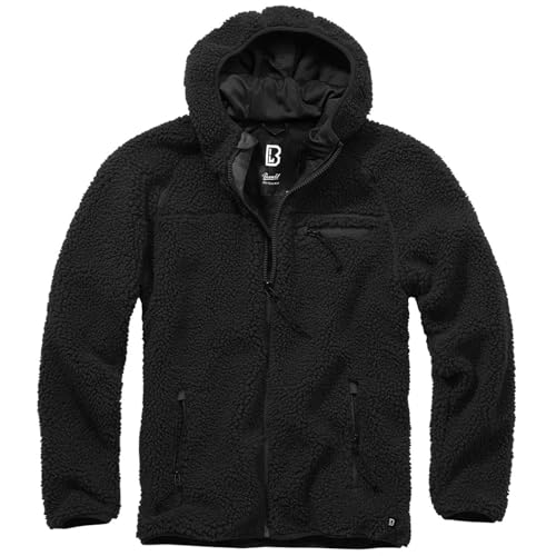 Brandit Herren Teddyfleece Worker Jacke Teddy Fleece, Schwarz, XL von Brandit