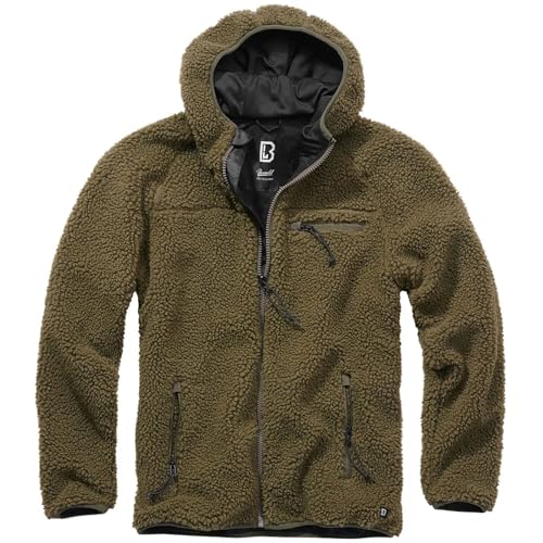 Brandit Herren Teddyfleece Worker Jacke Teddy Fleece, olivgrün, XL von Brandit