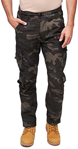 Brandit Hose Pure Vintage Slim Fit, Größe:3XL, Farbe:Darkcamo von Brandit