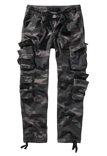 Brandit Hose Pure Vintage Slim Fit, Größe:L, Farbe:Darkcamo von Brandit