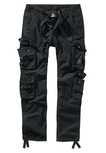 Brandit Hose Pure Vintage Slim Fit, Größe:S, Farbe:Schwarz von Brandit